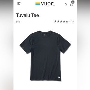 NWT Vuori Men’s S Tuvalu tee